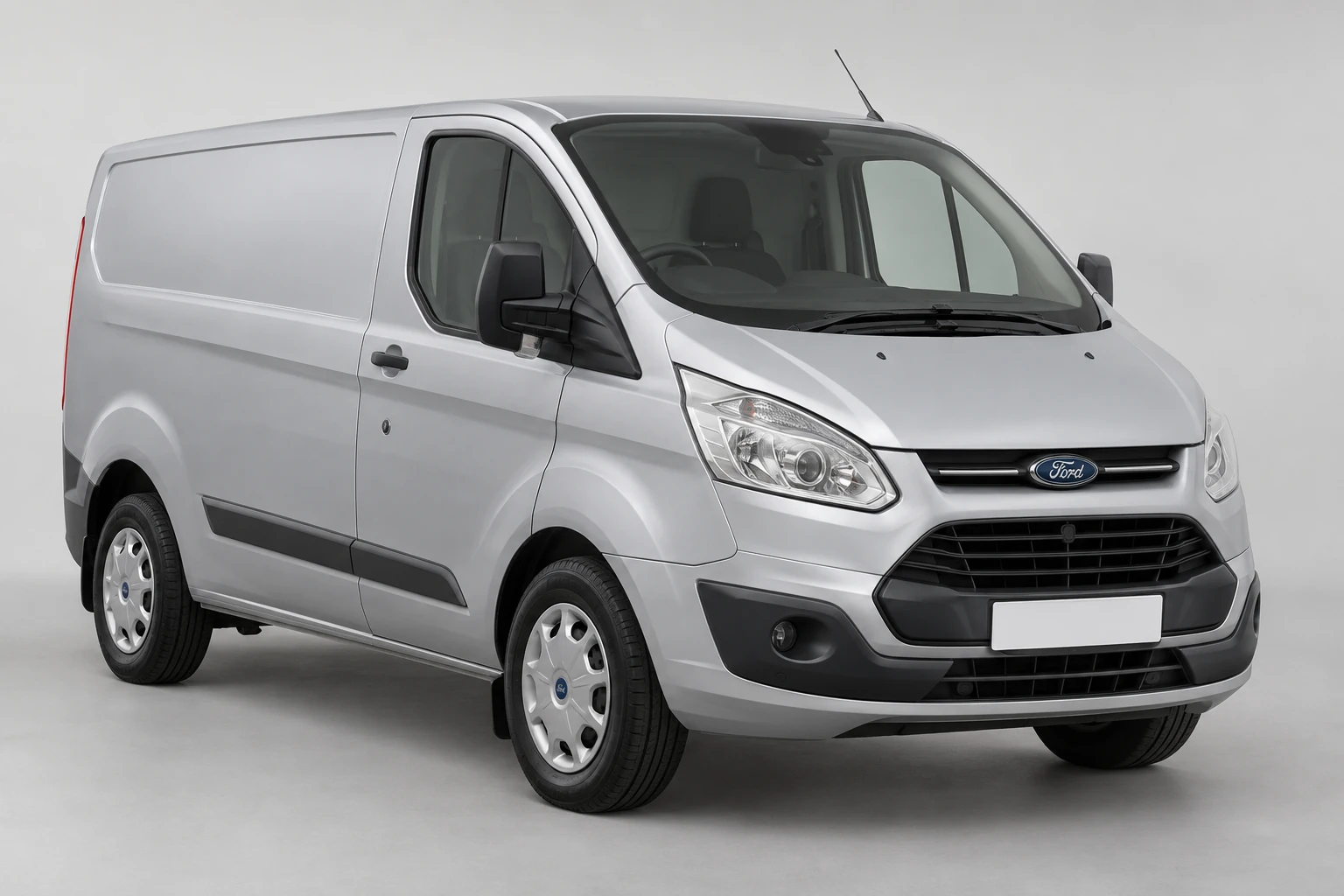 Silver Ford Transit Custom van